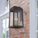Oslo 4 Light 26.25 inch Bronze with Antique Brass Candles Outdoor Wall Lantern