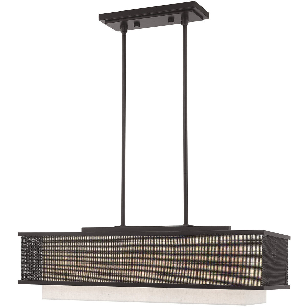 Braddock 3 Light 30 inch Bronze Linear Chandelier Ceiling Light