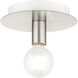 Hillview 1 Light 8 inch Brushed Nickel Flush Mount Ceiling Light