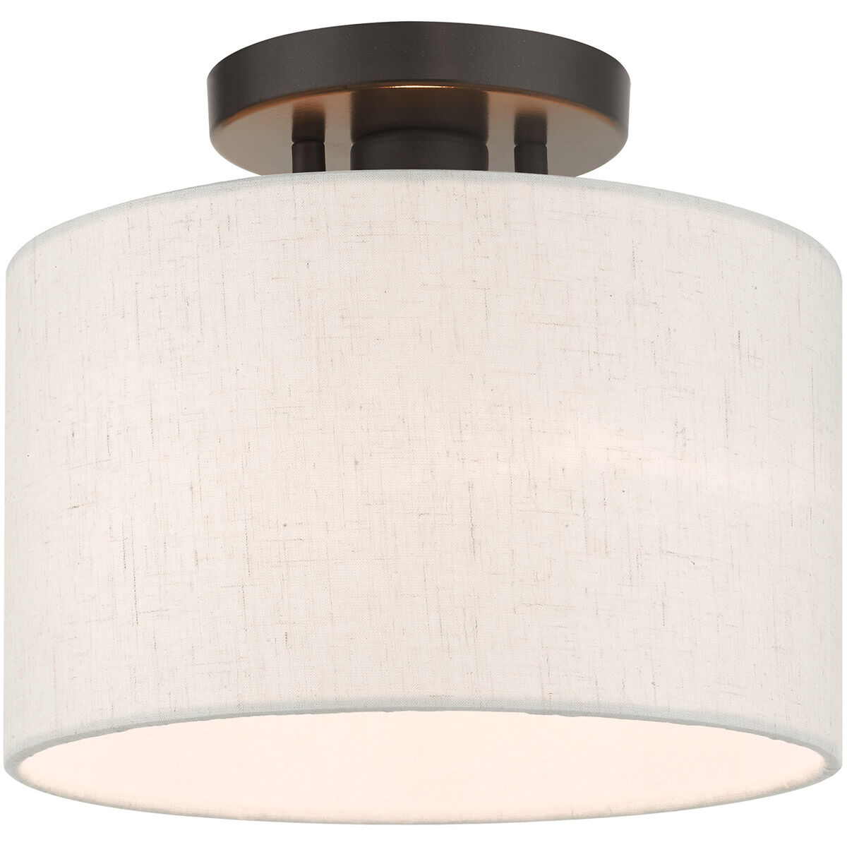 Meadow 1 Light 10 inch English Bronze Semi Flush Ceiling Light