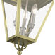 Adams 3 Light 10.63 inch Antique Brass with Brushed Nickel Finish Cluster Outdoor Large Pendant Lantern Ceiling Light