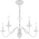 Windsor 5 Light 24 inch Antique White Chandelier Ceiling Light