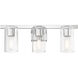 Clarion 3 Light 23 inch Polished Chrome Vanity Sconce Wall Light