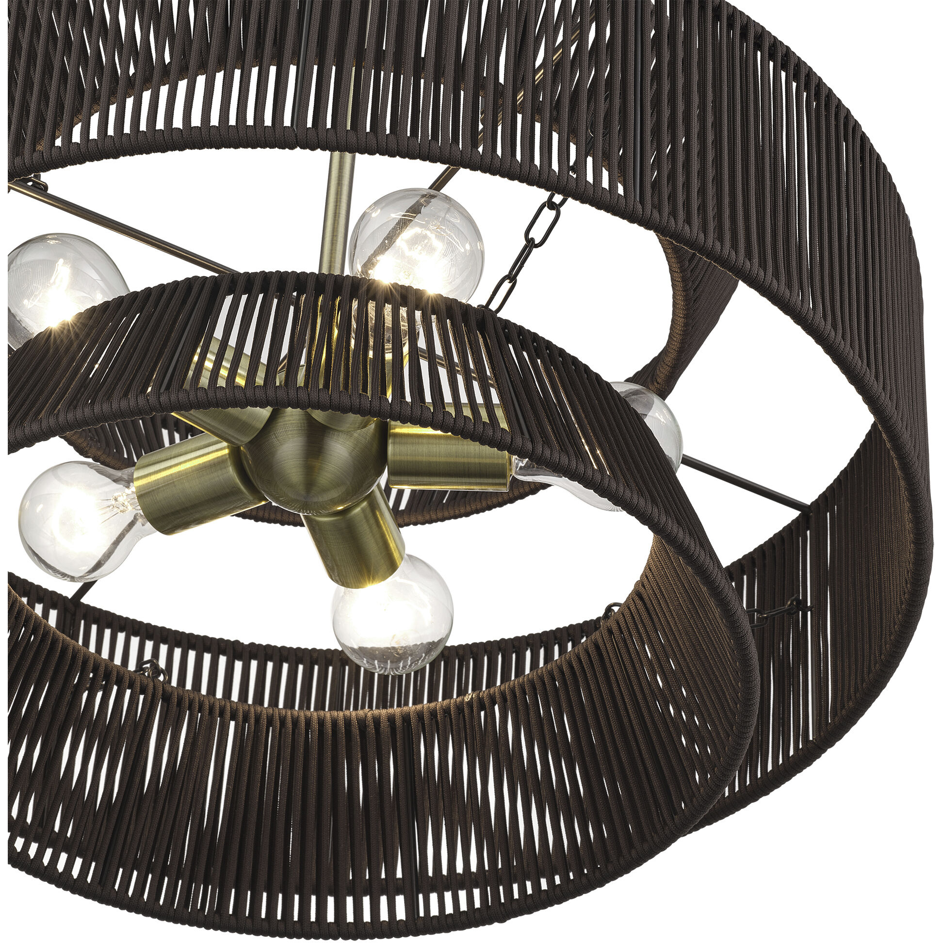 Florell 5 Light 22 inch Antique Brass Pendant Chandelier Ceiling Light