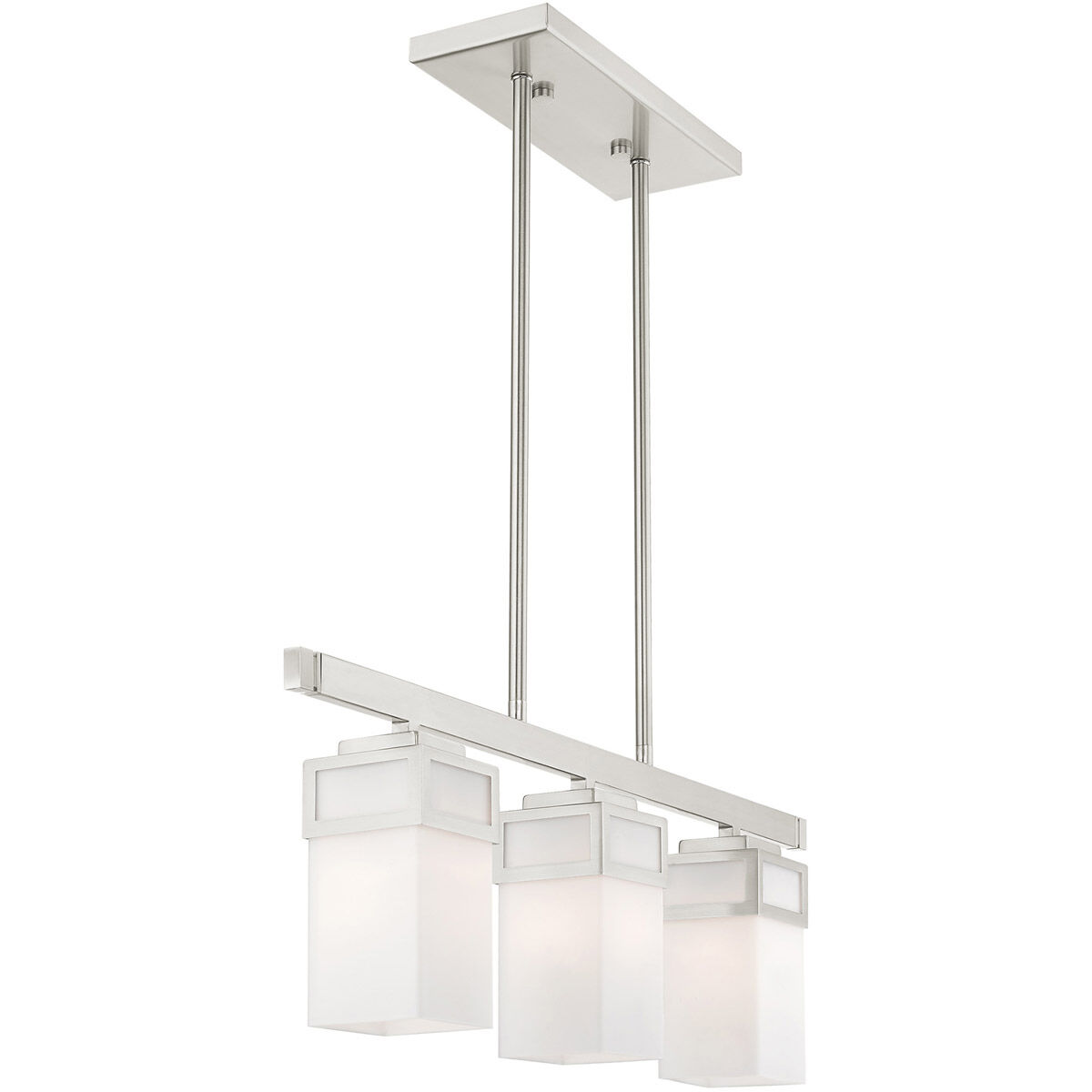 Harding 3 Light 28 inch Brushed Nickel Linear Chandelier Ceiling Light