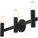 Copenhagen 3 Light 24 inch Black ADA Vanity Sconce Wall Light