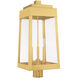 Oslo 3 Light 25 inch Satin Brass Outdoor Post Top Lantern