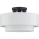 Manorwood 3 Light 15 inch Bronze Semi-Flush Ceiling Light