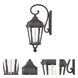 Morgan 2 Light 23.5 inch Textured Black Outdoor Wall Lantern