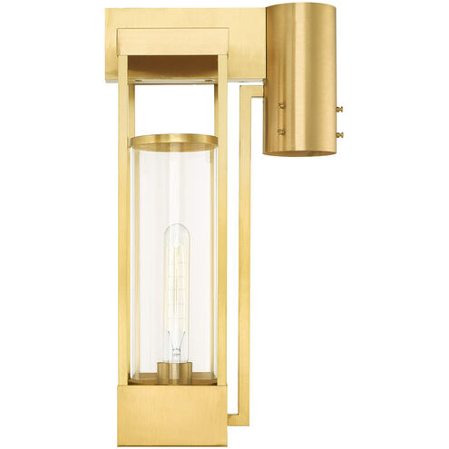 Delancey 1 Light 19 inch Satin Brass Outdoor Post Top Lantern