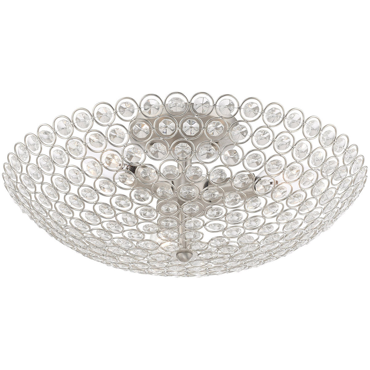 Cassandra 3 Light 16 inch Brushed Nickel Semi-Flush Mount Ceiling Light