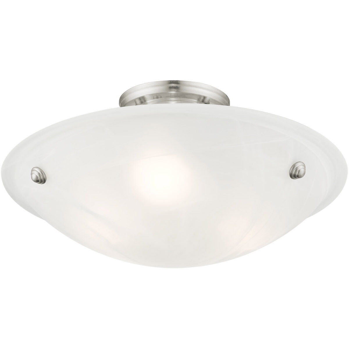 Oasis 3 Light 16 inch Brushed Nickel Semi-Flush Mount Ceiling Light