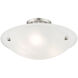 Oasis 3 Light 16 inch Brushed Nickel Semi-Flush Mount Ceiling Light