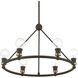 Lansdale 6 Light 25 inch Bronze with Antique Brass Accents Chandelier Ceiling Light