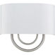 Stratton 2 Light 13 inch Brushed Nickel ADA Wall Sconce Wall Light
