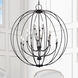 Milania 19 Light 48 inch Black with Brushed Nickel Accents Foyer Chandelier Ceiling Light