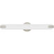 Lund LED 4 inch Brushed Nickel ADA Bath Vanity Wall Light
