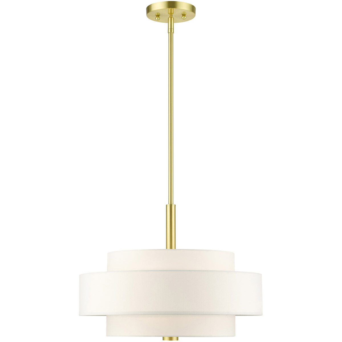 Meridian 4 Light 18 inch Satin Brass Chandelier Ceiling Light