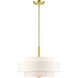 Meridian 4 Light 18 inch Satin Brass Chandelier Ceiling Light