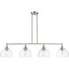 Glendon 4 Light 8.25 inch Brushed Nickel Large Linear Chandelier Ceiling Light
