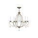 Chesterfield 6 Light 25 inch Antique Brass Chandelier Ceiling Light