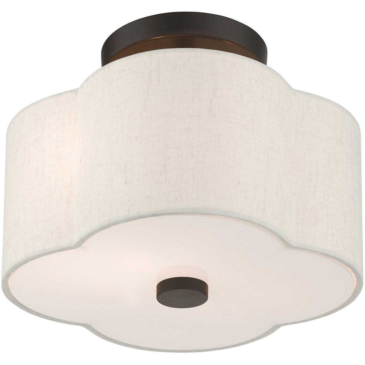 Solstice 2 Light 11 inch English Bronze Semi Flush Ceiling Light