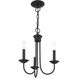 Estate 3 Light 14 inch Black Chandelier Ceiling Light