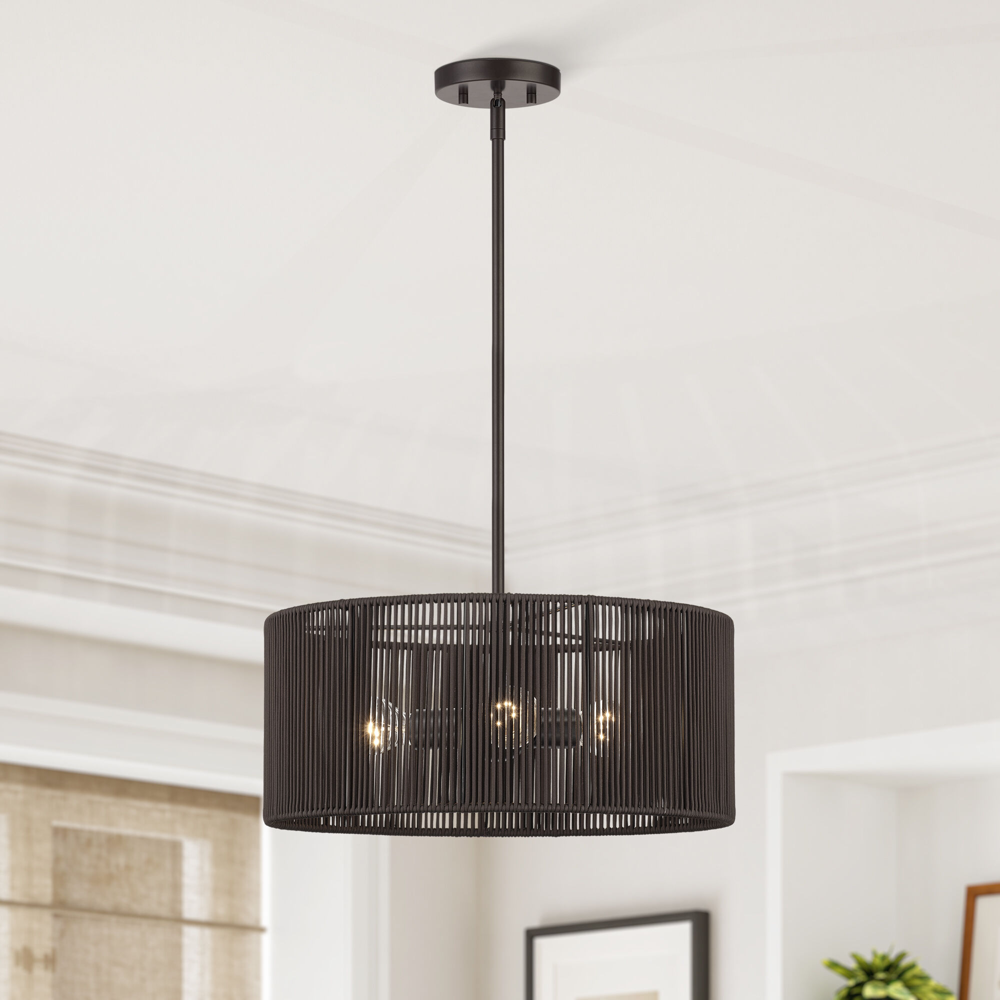 Acordia 3 Light 18 inch English Bronze Pendant Chandelier Ceiling Light