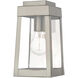 Oslo 1 Light 10 inch Brushed Nickel Outdoor Wall Lantern