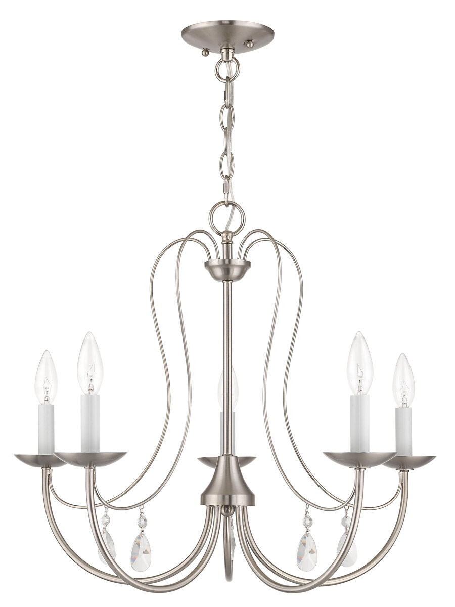 Mirabella 5 Light 24 inch Brushed Nickel Chandelier Ceiling Light