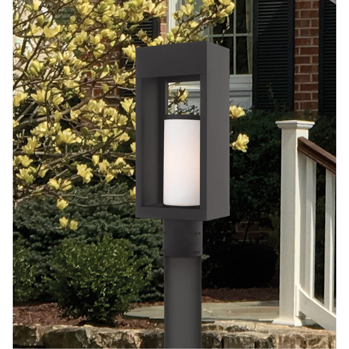 Bleecker 1 Light 17 inch Black Outdoor Post Top Lantern