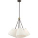 Prato 4 Light 25 inch Bronze with Antique Brass Accents Chandelier Ceiling Light