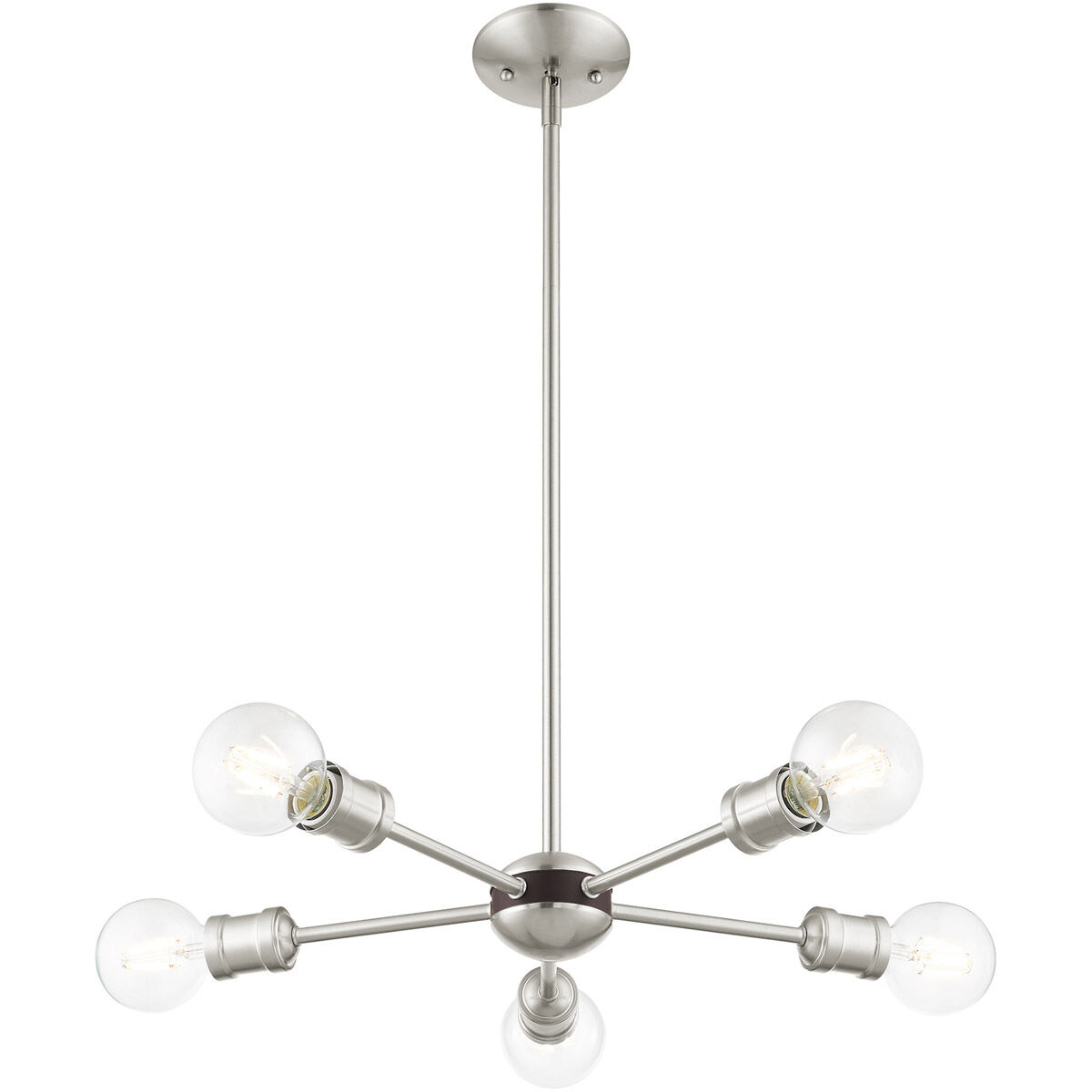 Coronado 5 Light 26 inch Brushed Nickel Chandelier Ceiling Light