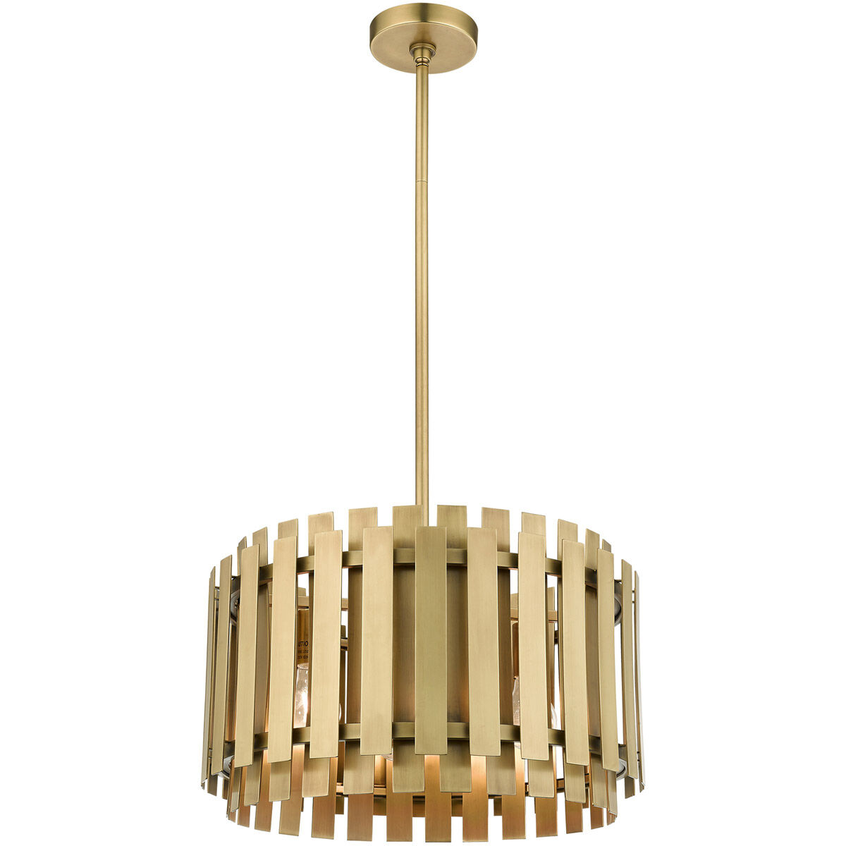Greenwich 5 Light 18 inch Natural Brass Pendant Chandelier Ceiling Light