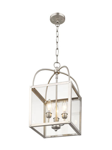 Milford 3 Light 10 inch Brushed Nickel Convertible Mini Pendant/Ceiling Mount Ceiling Light