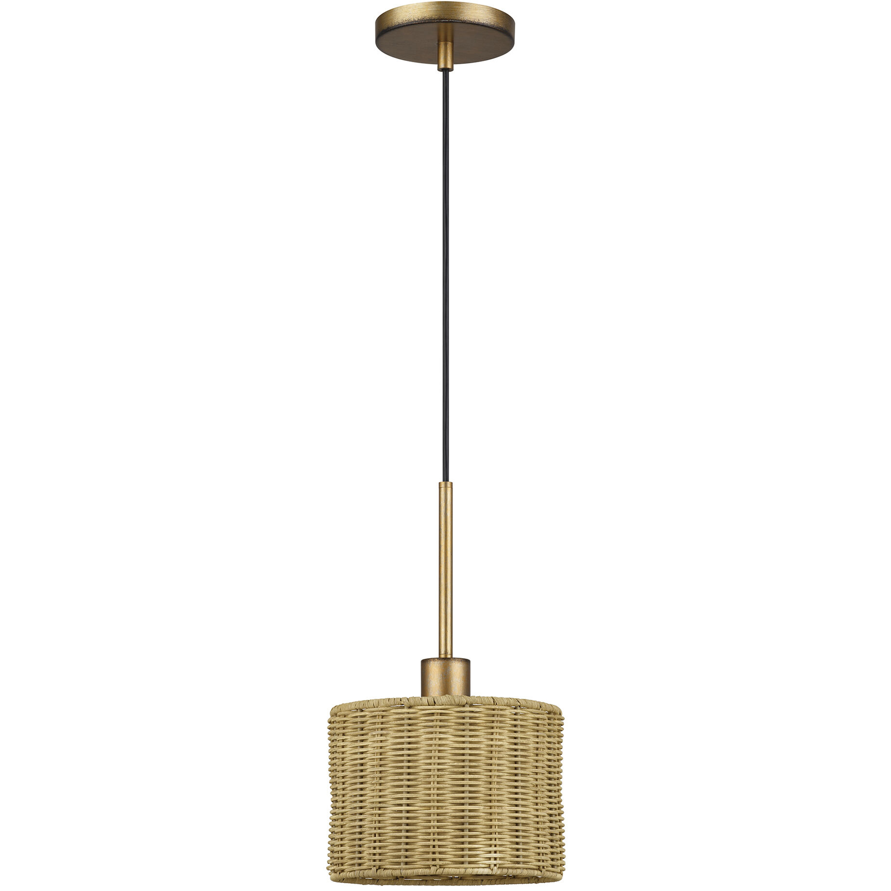 Weavington 1 Light 8.5 inch Antique Gold Leaf Mini Pendant Ceiling Light