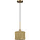 Weavington 1 Light 8.5 inch Antique Gold Leaf Mini Pendant Ceiling Light