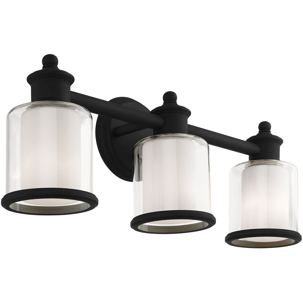 Middlebush 3 Light 24 inch Black Vanity Sconce Wall Light