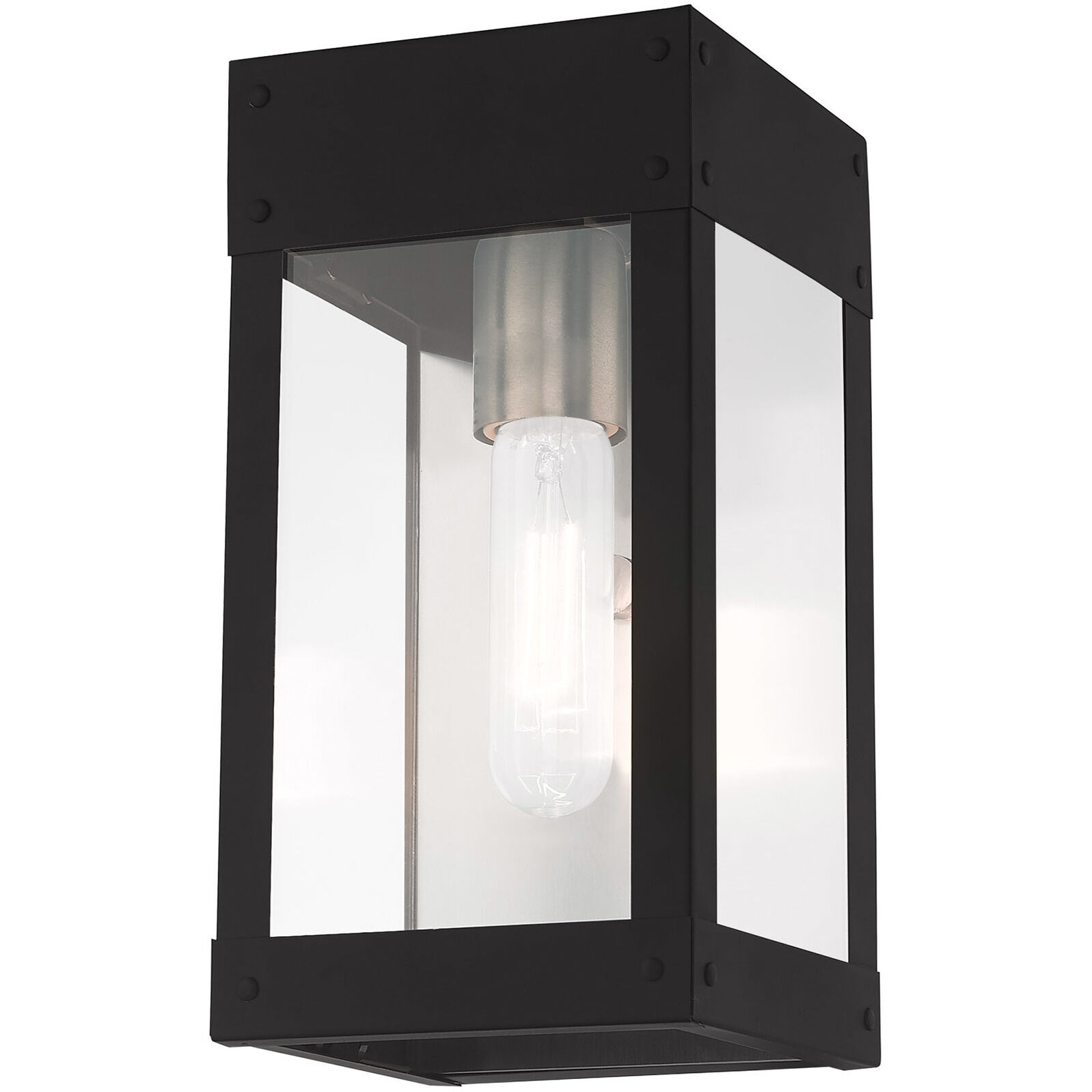 Barrett 1 Light 10 inch Black Outdoor Wall Lantern