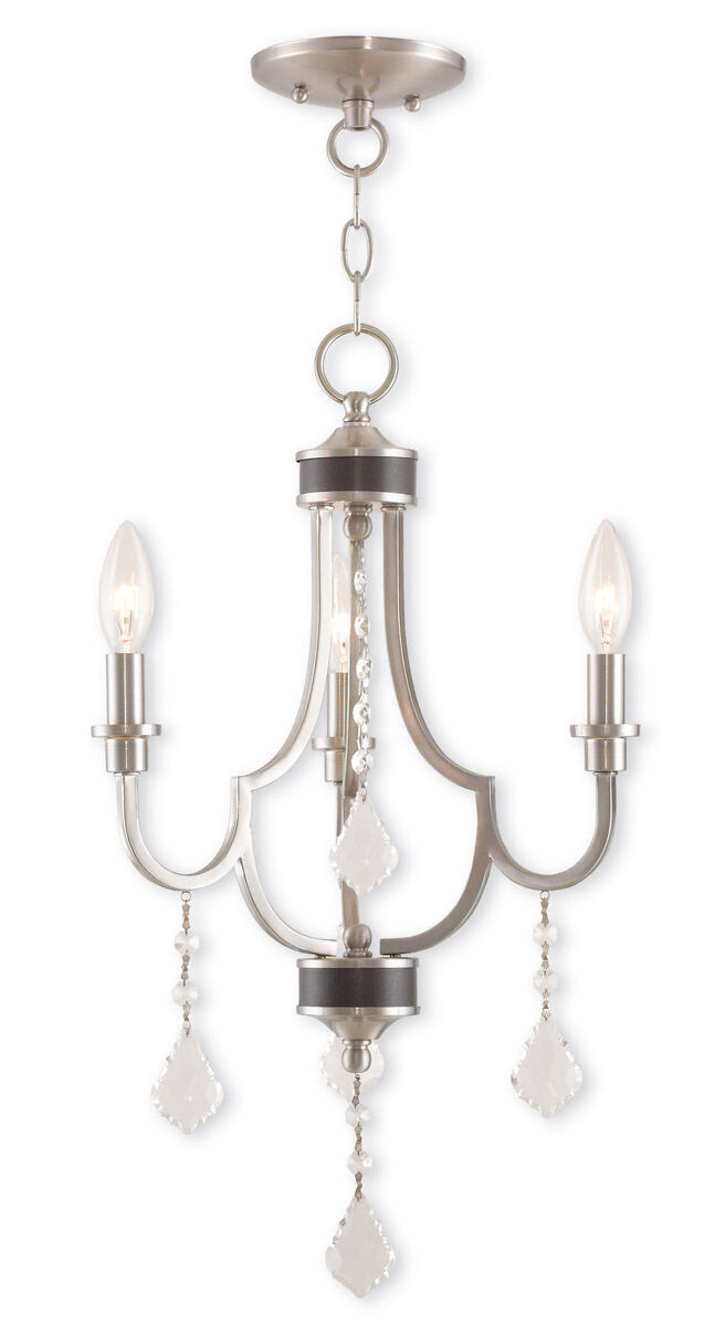 Glendale 3 Light 14 inch Brushed Nickel Mini Chandelier Ceiling Light