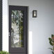 Gaffney 1 Light 8 inch Black with Brushed Nickel Finish Accents Outdoor Wall Lantern in Black with Brushed Nickel Accents, Small