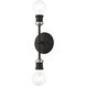 Lansdale 2 Light 5 inch Black with Brushed Nickel Accents Vanity Sconce Wall Light