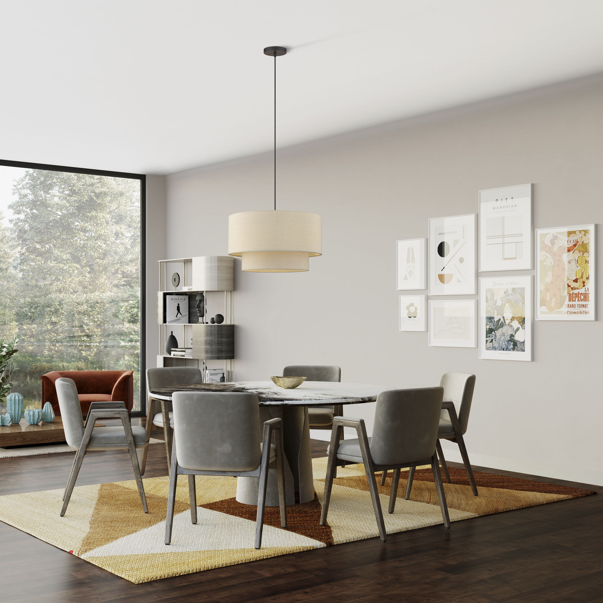 Bellingham 3 Light 20 inch Bronze Pendant Ceiling Light