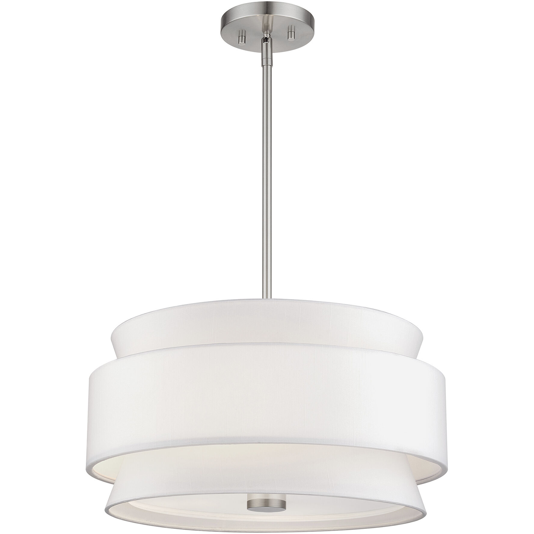 Fontana 4 Light 18 inch Brushed Nickel Pendant Chandelier Ceiling Light