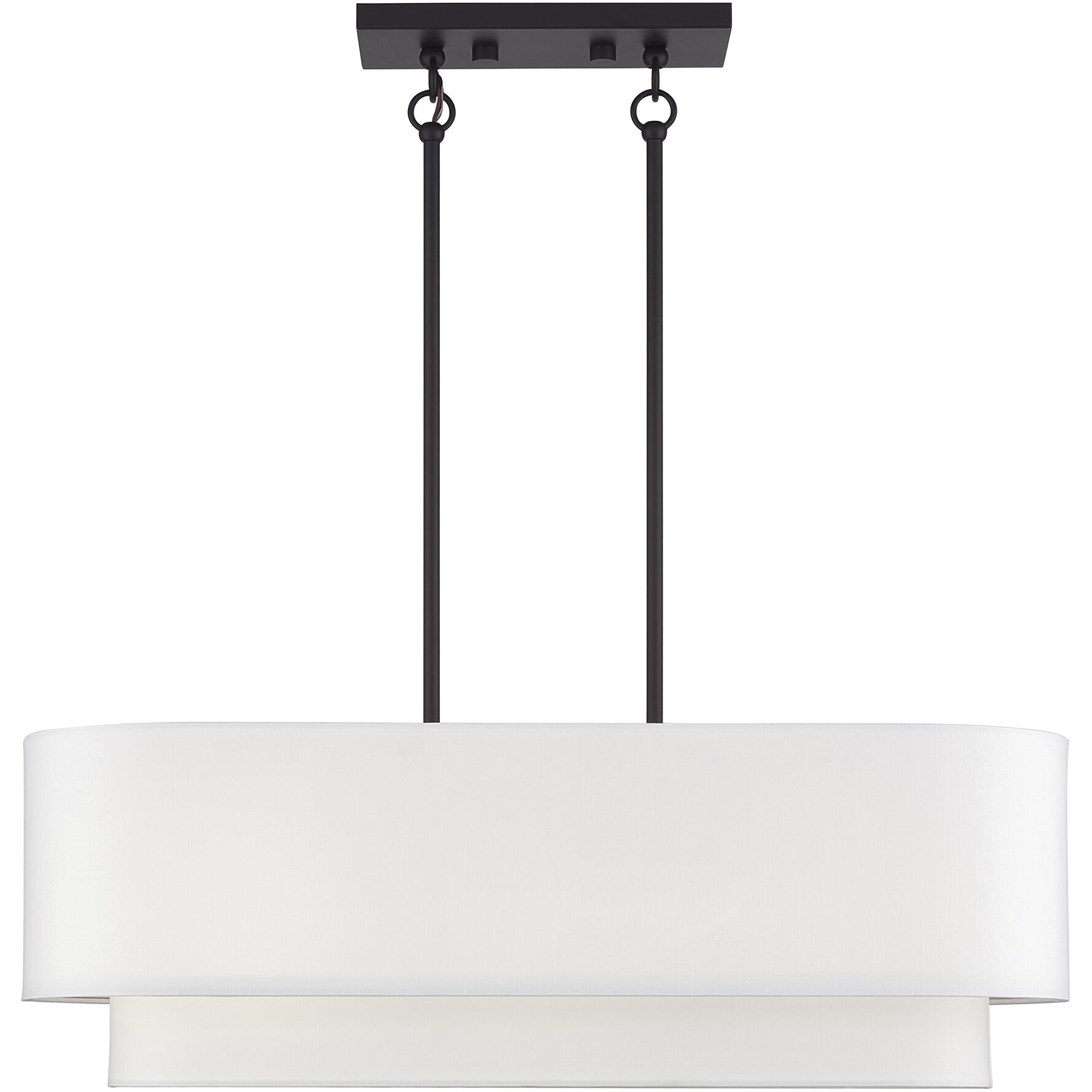 Manorwood 3 Light 30 inch Bronze Linear Chandelier Ceiling Light