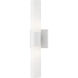 Aero 2 Light 5 inch Textured White with Brushed Nickel Accent ADA ADA Wall Sconce Wall Light