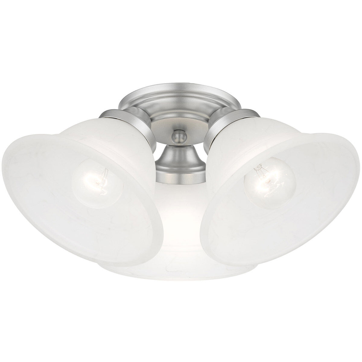 Wynnewood 3 Light 16 inch Painted Satin Nickel Flush Mount Ceiling Light
