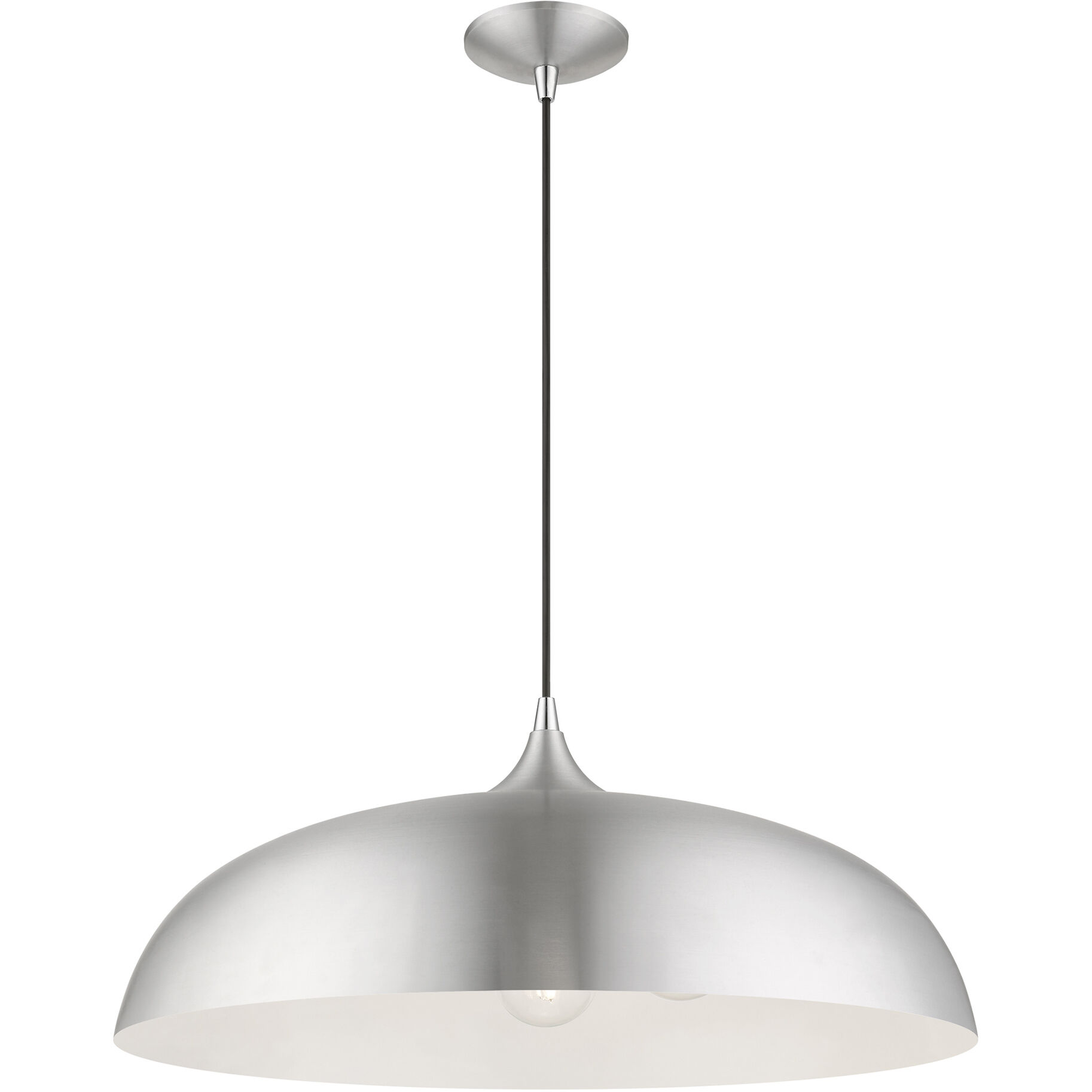 Amador 3 Light 23.75 inch Brushed Aluminum with Polished Chrome Accents Pendant Ceiling Light, Large