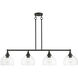 Glendon 4 Light 8.25 inch Bronze Large Linear Chandelier Ceiling Light