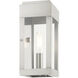 York 1 Light 9 inch Brushed Nickel Outdoor ADA Wall Lantern